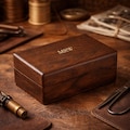 Personalised Keepsake Storage Wooden Box Embossed Initials