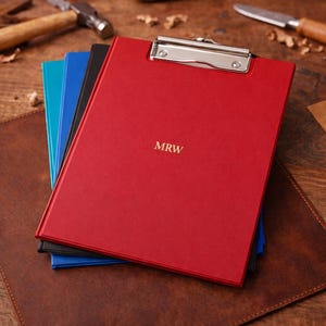 Personalised Pair of Clipboards Corporate Branding Gift Gold Embossing