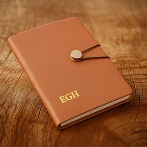 Gold Embossed Notebook Journal for Stylish Note-taking Handmade Book Christmas Gift