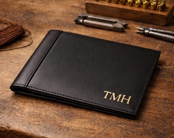 Personalised Leather Disabled Badge Holder Gold Foil Initials Parking Permit Accessory