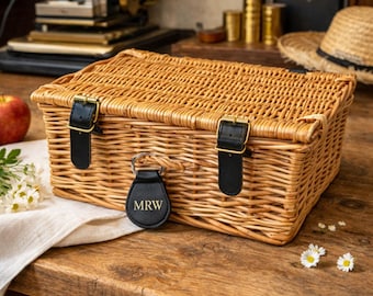 Brexton Wicker Picnic Hamper Set: 1950s English Service for 6 - Etsy