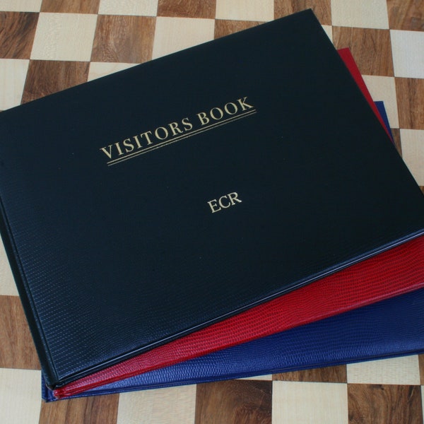 Personalised Initials Company Visitor Guest Book Holiday