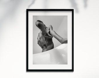 Fine Art Nude Limited Edition Print "YOU" [ Framed] [Black and White] | Nelb Rodrigues