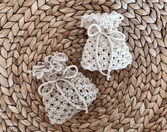 Macrame mini bag I 10 x 10 cm I storage I mini goodie bag