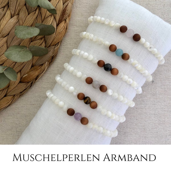 Muschelperlen Armband NEUBEGINN • Heilstein • Schmuckstück • Geschenkidee