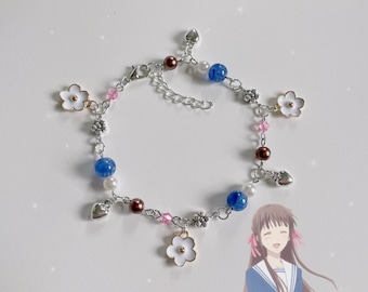 Tohru Honda Inspired Charm Bracelet - Fruits Basket Cosplay Anime Jewelry Jewellery