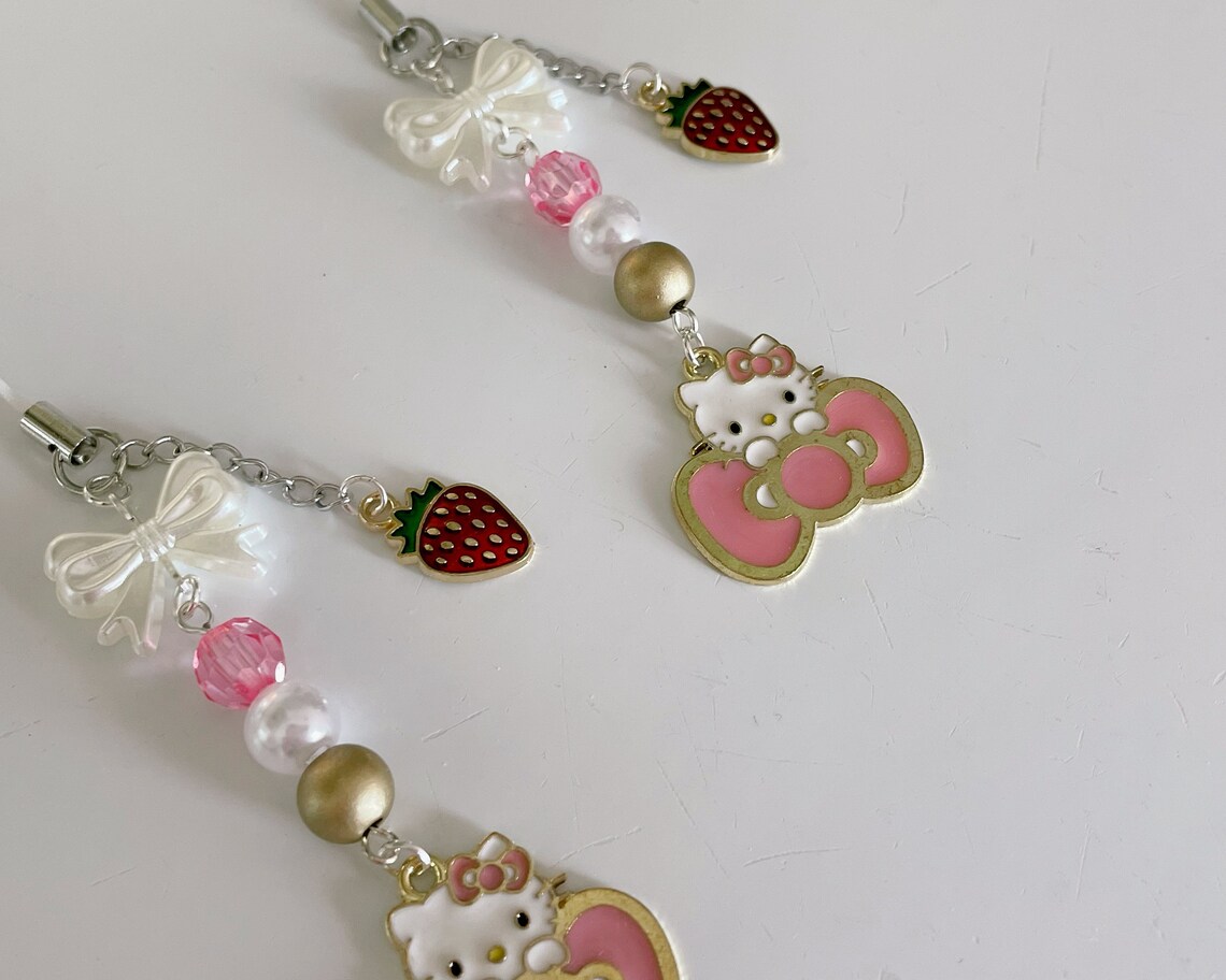 Handmade Hello Kitty Phone Charm Sanrio Cutecore Phone Etsy Canada