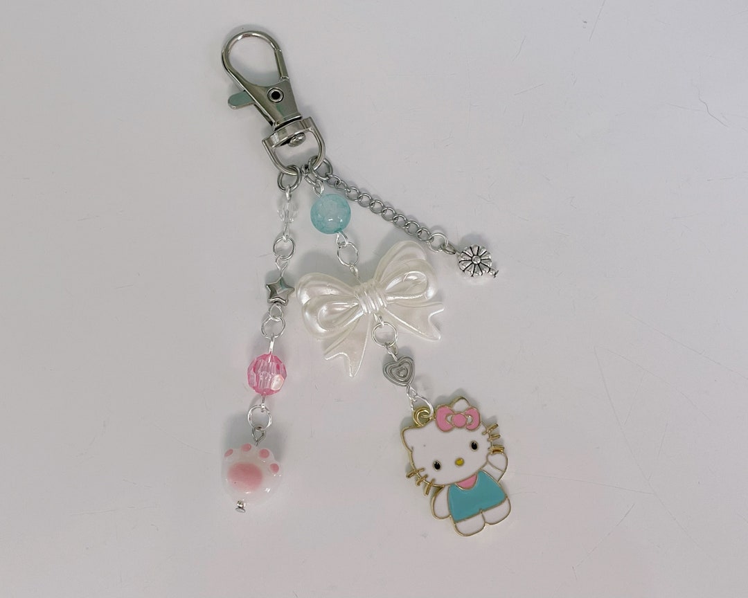 Handmade Hello Kitty Bag Charm Sanrio Cutecore Keychain - Etsy