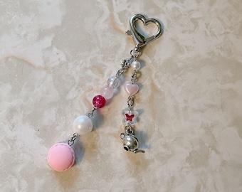Pink Macaroon Tea Party Purse Bag Charms - Cutecore Dollette Accessory Jewelry Pendant