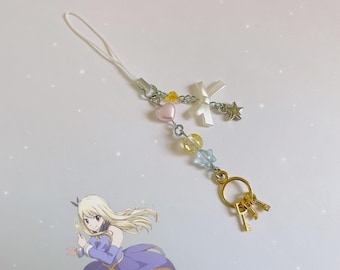 Handmade Lucy Heartfilia inspired Phone Charm - Celestial Cutecore Cottagecore Phone Accessory Keychain jewelry