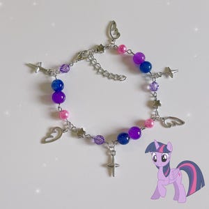 Twilight Inspired Charm Bracelet - My Little Pony cottagecore fairycore MLP jewelry