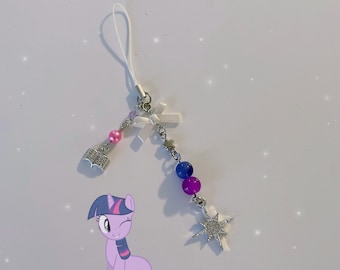 Llavero con colgante para teléfono inspirado en Twilight Sparkle de My Little Pony: La Magia de la Amistad