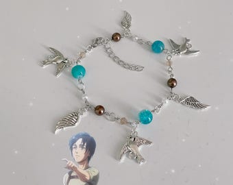 Eren Yeager Inspired Charm Bracelet - Anime jewelry Jewellery