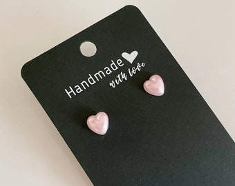 Orecchini rosa pastello in acciaio inossidabile fatti a mano - Cutecore Angelcore Fairycore Dollette Jewelry