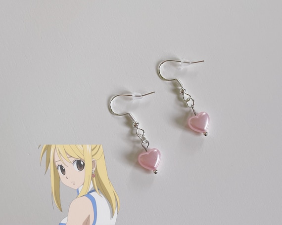 Handmade Lucy Inspired Sterling Silver Cosplay Earrings