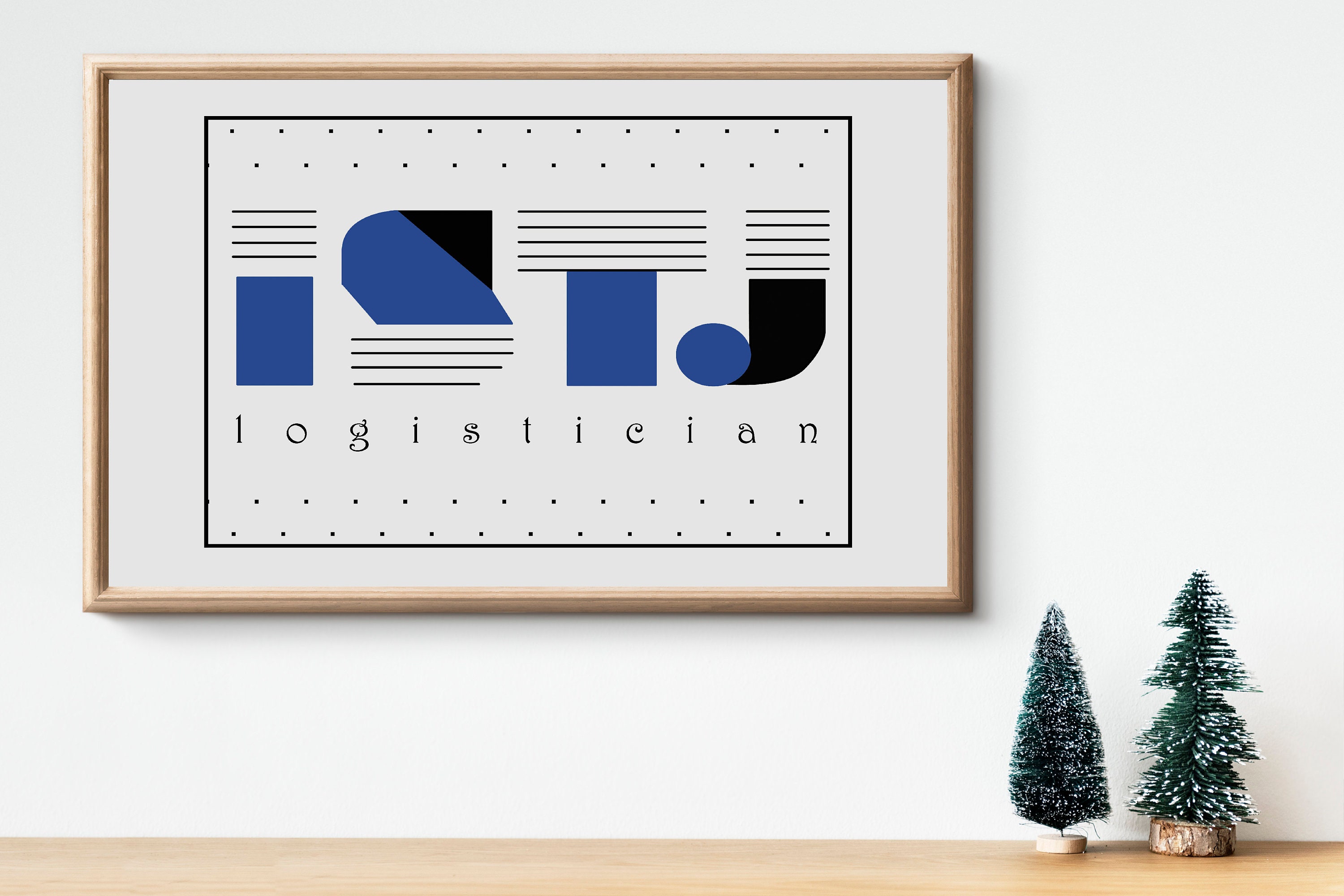 ISTJ Logistician Myers Briggs Mbti Personality Type, ISTJ Minimal Shelf Decor Print, Modern