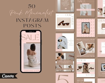 Pink Minimalist Instagram Templates | Aesthetic Instagram Templates | Minimalist Instagram Post | Canva Templates | Instagram Post Template