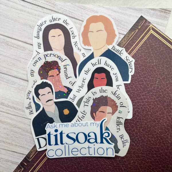 Twilight Super Bundle Stickers–Edward–Bella–Jacob–TITSOAK–Charlie–Jasper–Loca–Twilight–New Moon–Breaking Dawn–Vampire Hottie–Werewolf Hottie