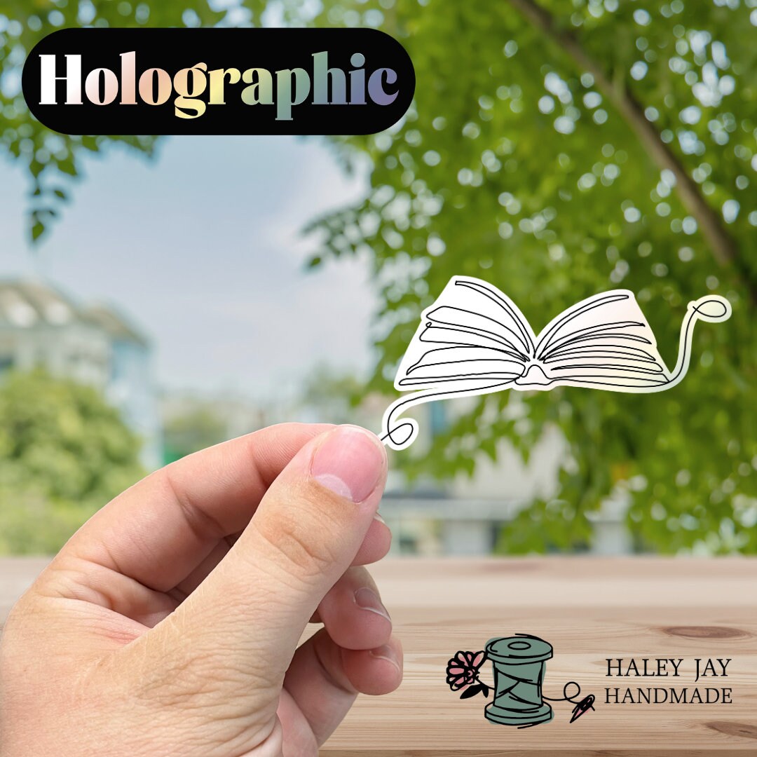 Open Book Stickerline Artbook Dragonsbookishbooktokwater - Etsy