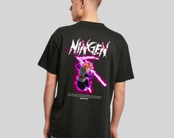 Black Ningen Dragon Ball Anime Streetwear Vêtements UNISEXE Dos Imprimé Chemise Dos T-Shirt Gym Surdimensionné Anime T-Shirt Cadeau pour Ami