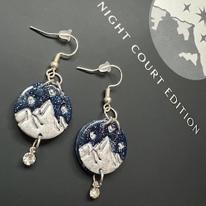 Night Court Inspired Bookish Starlight Earrings | Polymer Clay Earrings | Handmade Fantasy Jewelry
