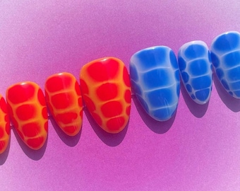 Fire and Ice Gel Press-on Nails