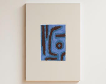 Paul Klee Abstract Lithograph: Light Blue Vintage Art Print