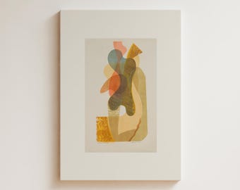 Vintage Abstract Wall Art Print – 1941 Vintage Mid-Century Screenprint