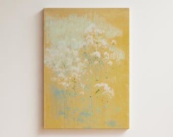 Yellow Abstract Art Print by John Henry Twachtman | Vintage Remastered Painting