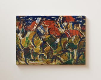 Vibrant Vintage Abstract Art Print | Christian Rohlfs | Red Blue Green | Printed and Shipped