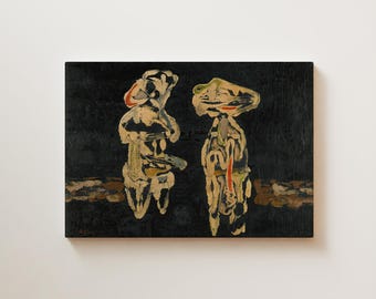 Abstract Expressionist Figures | Vintage Modern Art Print