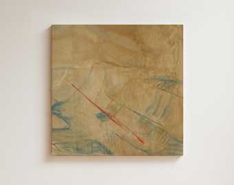 CANVAS | Edvard Munch Abstract Art Print: Neutral Warm Tones, Square Print