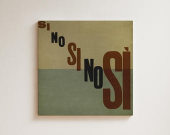 Vintage Typographic Art Print | Mid-Century Modern Graphic Poster