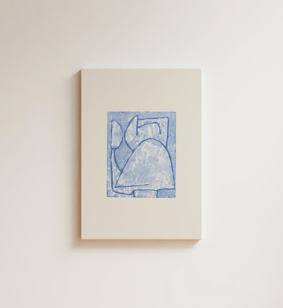 Paul Klee 1939 Light Blue Abstract Lithograph Print on Archival