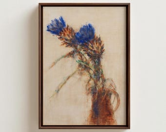 Framed Canvas | Christian Rohlfs Artichoke Flowers Print | Expressionist Botanical Wall Art