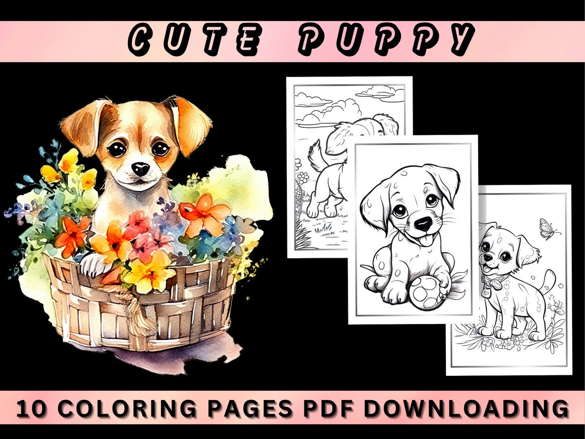 10 Cute Puppy Coloring Pages That Kids Will Love