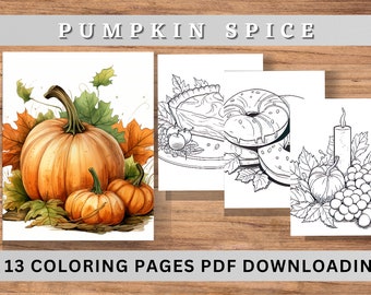 Thanksgiving Coloring Pages for Adults | Fall Printable (PDF Download)