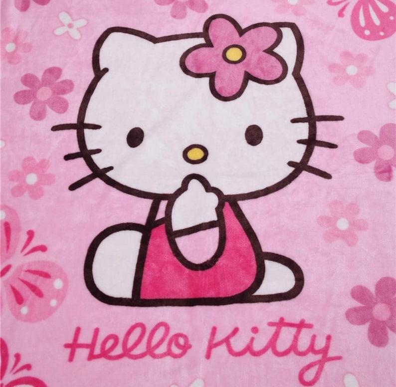 Hello Kitty Throw Blanket Etsy