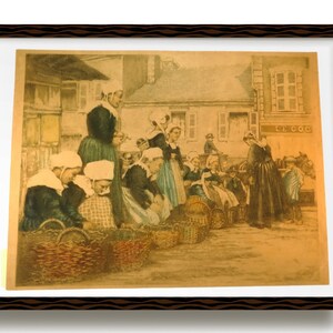 Bellissima incisione originale di Eugène GAUGUET dell'inizio del XX secolo