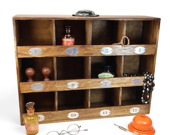 Workshop locker unit, restored and restyled in a hotel furniture style