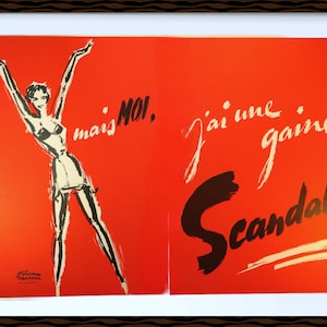 Illustrazione pubblicitaria autentica dello SCANDALO del 1951