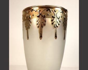 Rare! Vintage molded glass cup or small vase