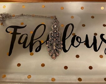 Collar con colgante Art Déco de plata de ley