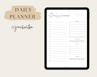 Daily planner, pdf download, daily planner printable
