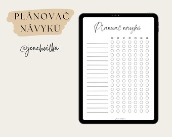 Týdenní plánovač návyků/Habit planner - pdf