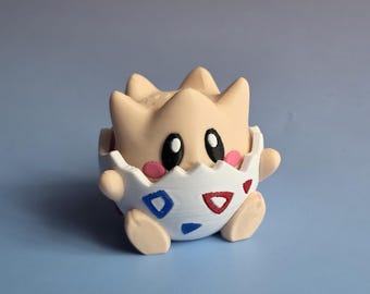 Togepi Fidget Clicker 3D Printed Pokemon Inspired Desk Toy Sensory Stress Relief Gift