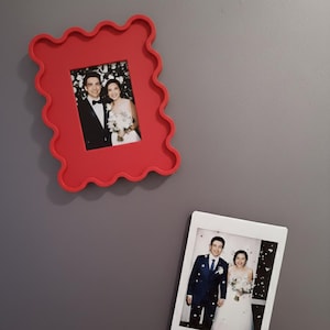 Magnetische Instax-minilijst: golvend 3D-geprint fotodisplay