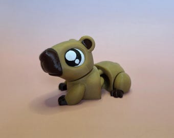 Articulated Capybara Animal Figurine Keychain Sensory Fidget Toy