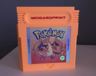 Personalized Nintendo Switch Game Case Giant Retro Cartridge Holder | For 16 Games | Custom Pokemon Sticker & Name Magnetic 3D Printed Gift