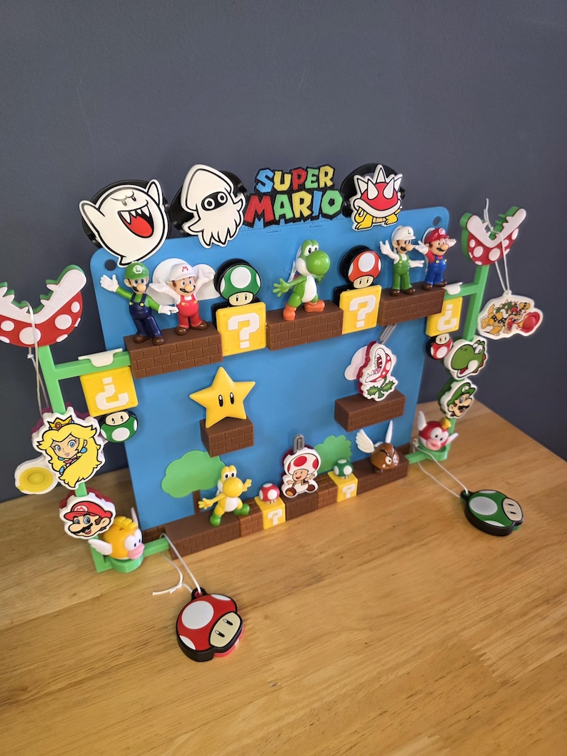 Mario Display Set Super Mario Kinder Joy Display Stand | Holder for Figurines & Toys - Etsy